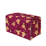 Christmas Deer Pattern Print Leather Tissue Box Cover