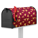 Christmas Deer Pattern Print Mailbox Cover
