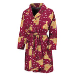 Christmas Deer Pattern Print Men's Bathrobe