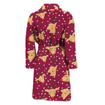Christmas Deer Pattern Print Men's Bathrobe