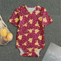 Christmas Deer Pattern Print Men's Bodysuit
