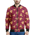 Christmas Deer Pattern Print Men's Bomber Jacket