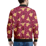Christmas Deer Pattern Print Men's Bomber Jacket