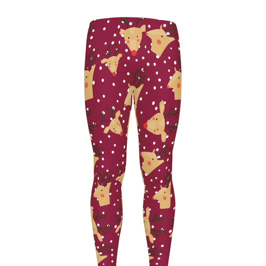 Christmas Deer Pattern Print Men's leggings