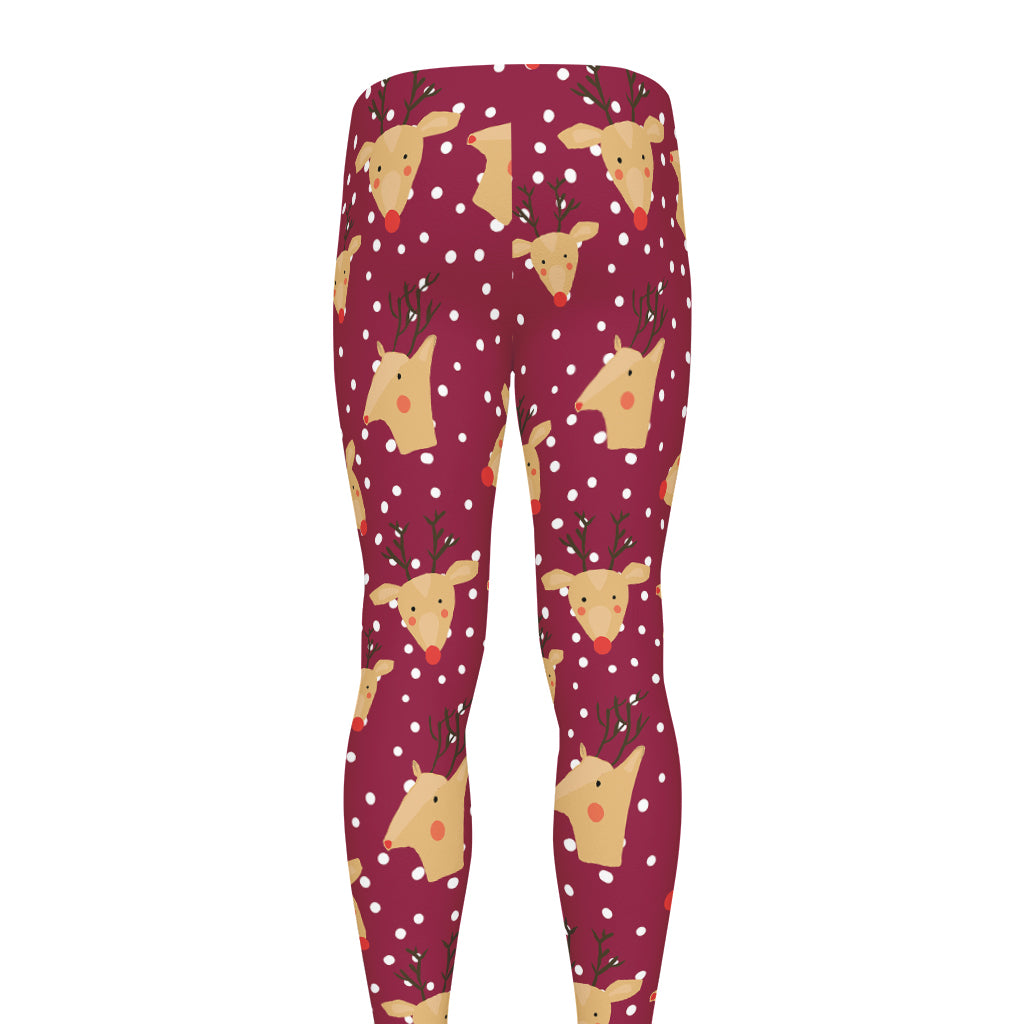 Christmas Deer Pattern Print Men's leggings