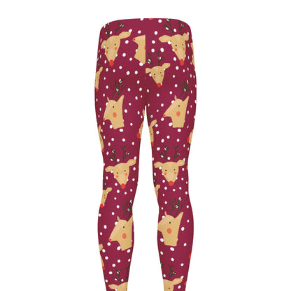 Christmas Deer Pattern Print Men's leggings