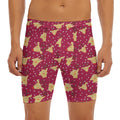 Christmas Deer Pattern Print Men's Long Boxer Briefs