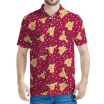 Christmas Deer Pattern Print Men's Polo Shirt