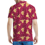 Christmas Deer Pattern Print Men's Polo Shirt