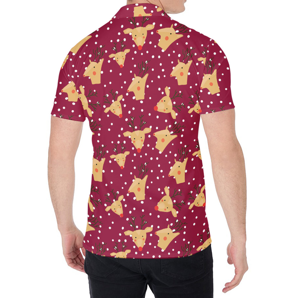 Christmas Deer Pattern Print Men's Shirt