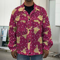 Christmas Deer Pattern Print Men's Shirt Jacket