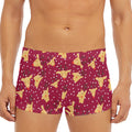 Christmas Deer Pattern Print Men's Short Boxer Briefs