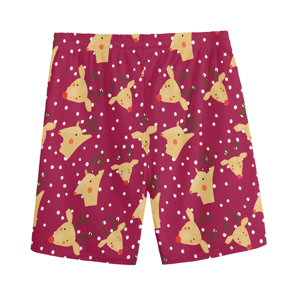 Christmas Deer Pattern Print Men's Sports Shorts