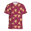 Christmas Deer Pattern Print Men's Athletic T-Shirt