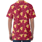 Christmas Deer Pattern Print Men's Velvet T-Shirt