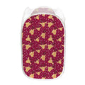 Christmas Deer Pattern Print Mesh Laundry Hamper