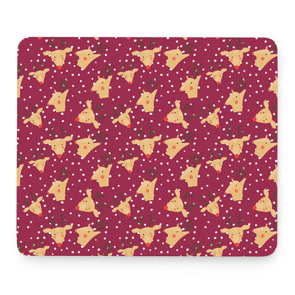 Christmas Deer Pattern Print Mouse Pad