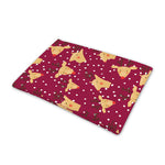 Christmas Deer Pattern Print Pet Cooling Mat Cover