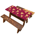 Christmas Deer Pattern Print Picnic Table Cover