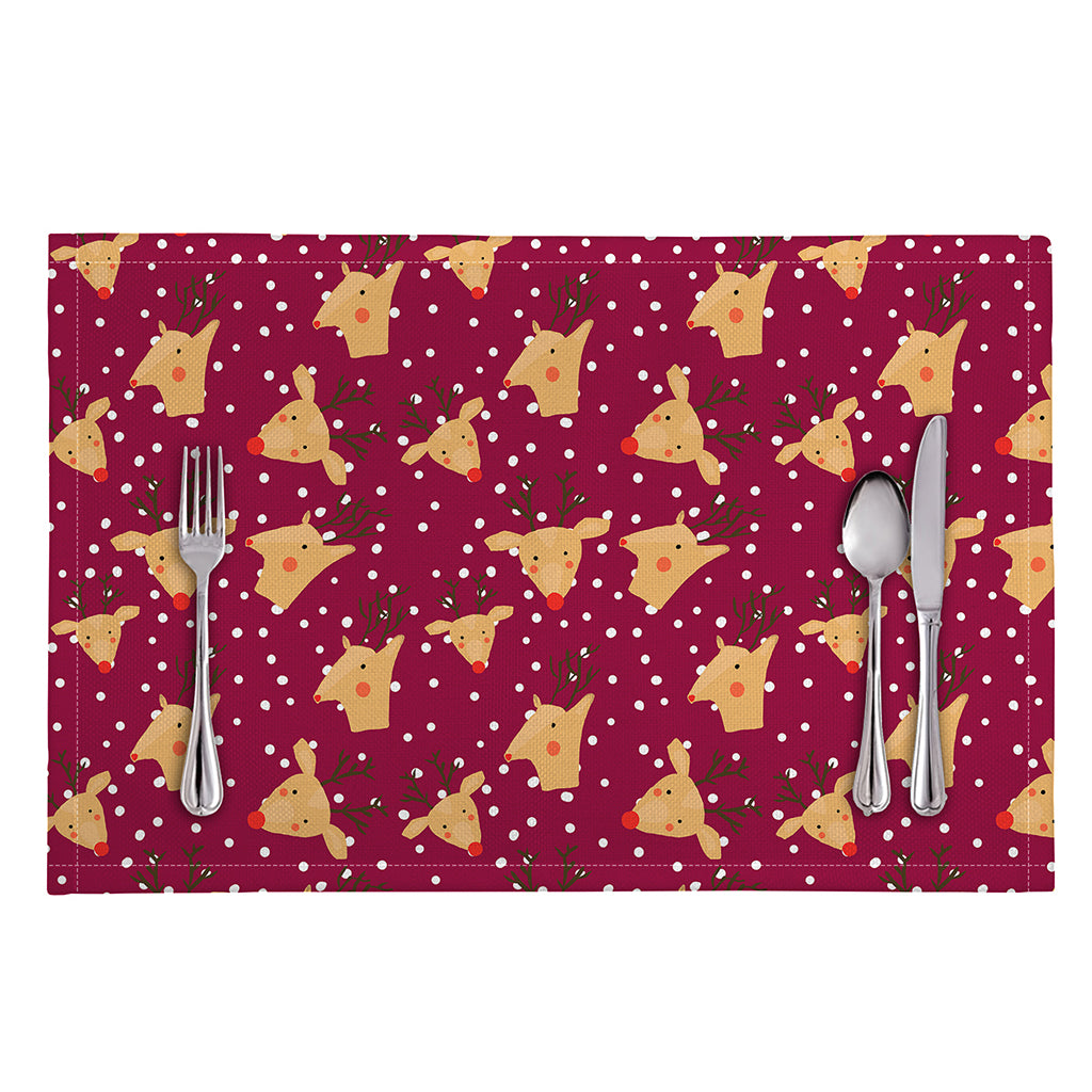 Christmas Deer Pattern Print Placemat