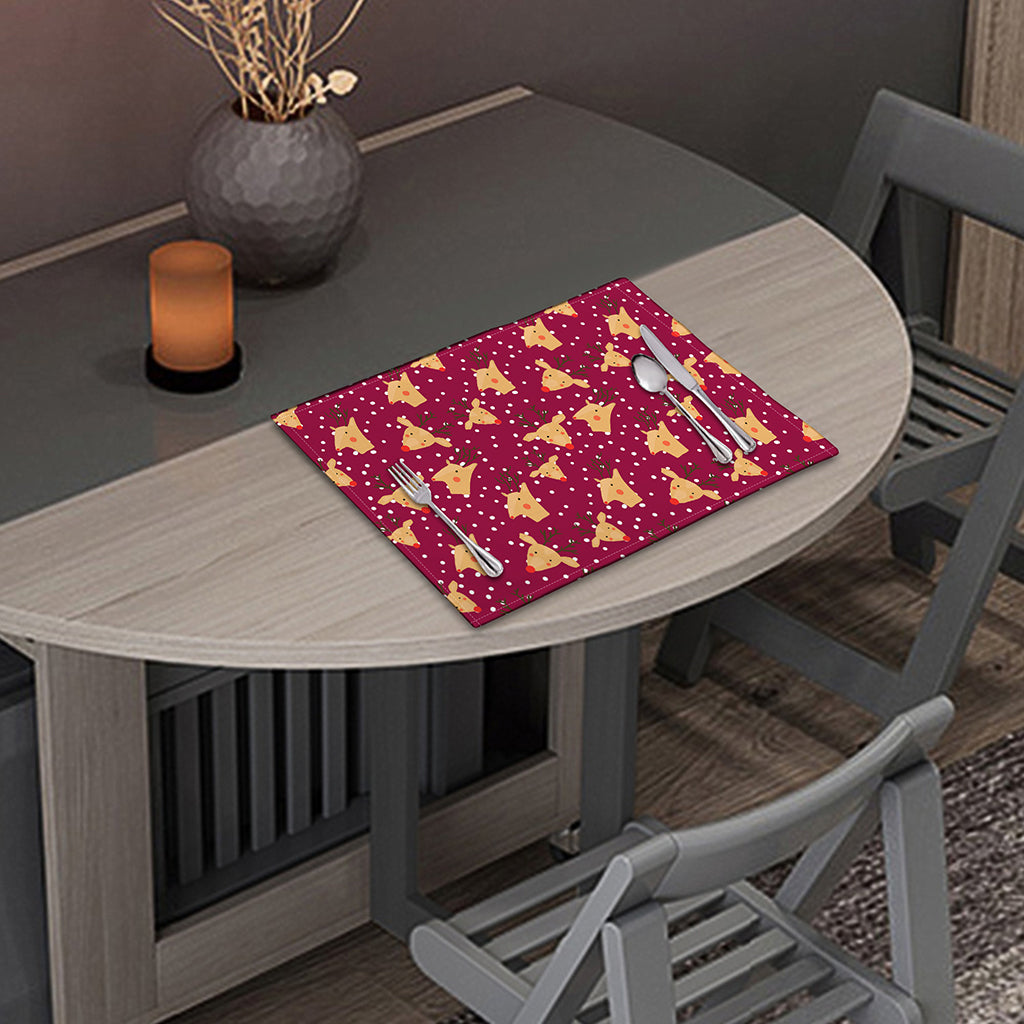 Christmas Deer Pattern Print Placemat