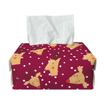 Christmas Deer Pattern Print Rectangle Tissue Box Cover