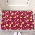 Christmas Deer Pattern Print Rubber Doormat