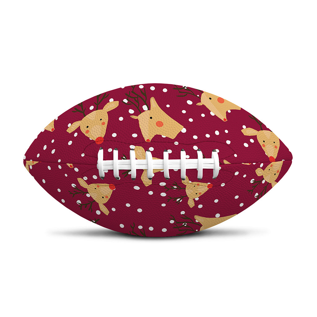 Christmas Deer Pattern Print Rugby Ball