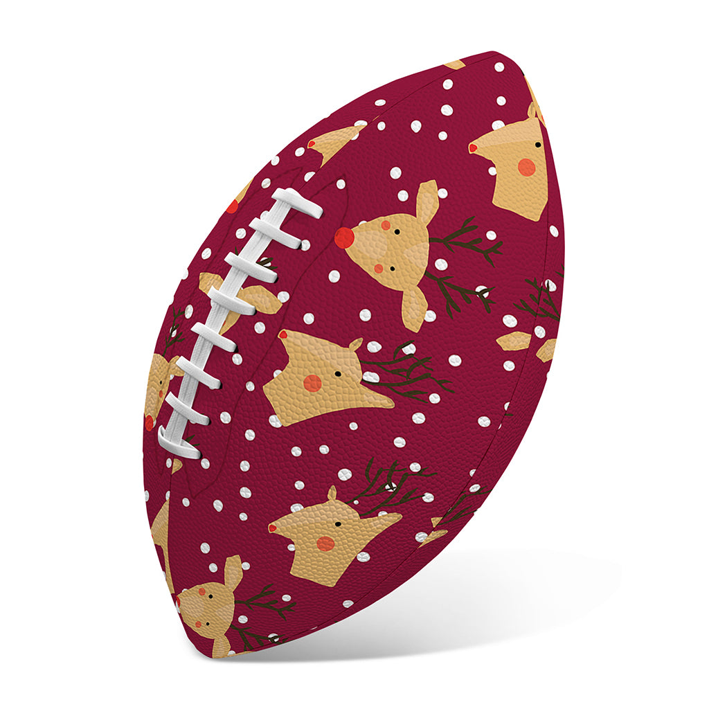 Christmas Deer Pattern Print Rugby Ball