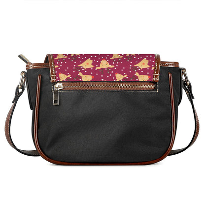 Christmas Deer Pattern Print Saddle Bag