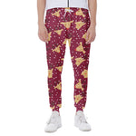 Christmas Deer Pattern Print Scuba Joggers