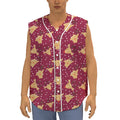 Christmas Deer Pattern Print Sleeveless Baseball Jersey