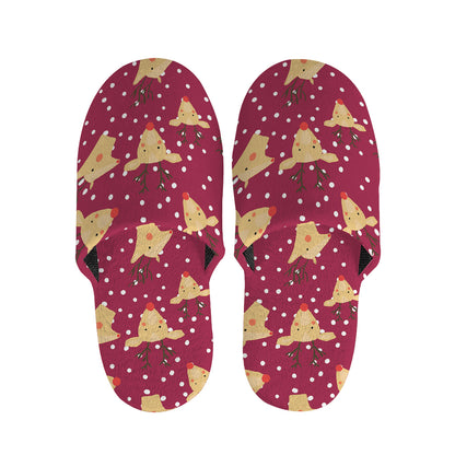 Christmas Deer Pattern Print Slippers