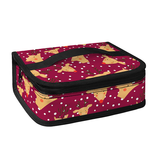 Christmas Deer Pattern Print Small Lunch Bag