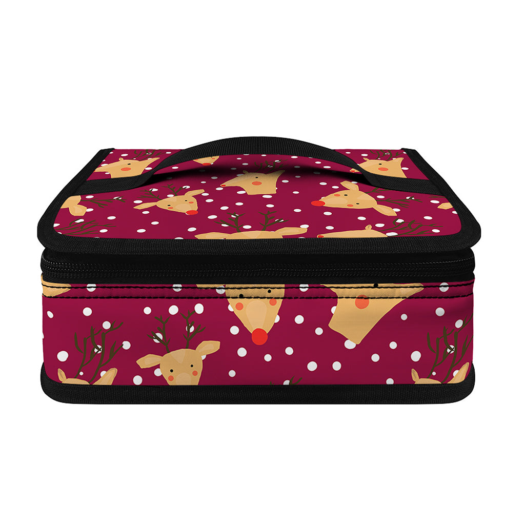 Christmas Deer Pattern Print Small Lunch Bag