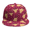 Christmas Deer Pattern Print Snapback Cap