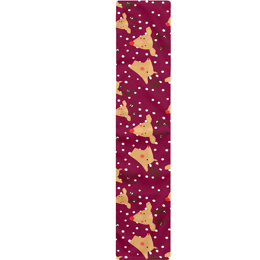 Christmas Deer Pattern Print Table Runner