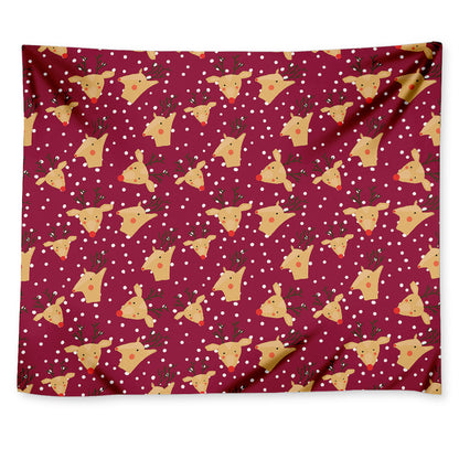 Christmas Deer Pattern Print Tapestry