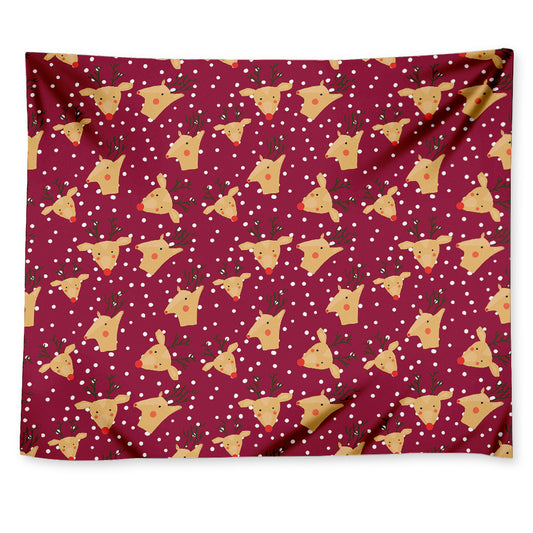 Christmas Deer Pattern Print Tapestry