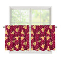 Christmas Deer Pattern Print Tier Curtains