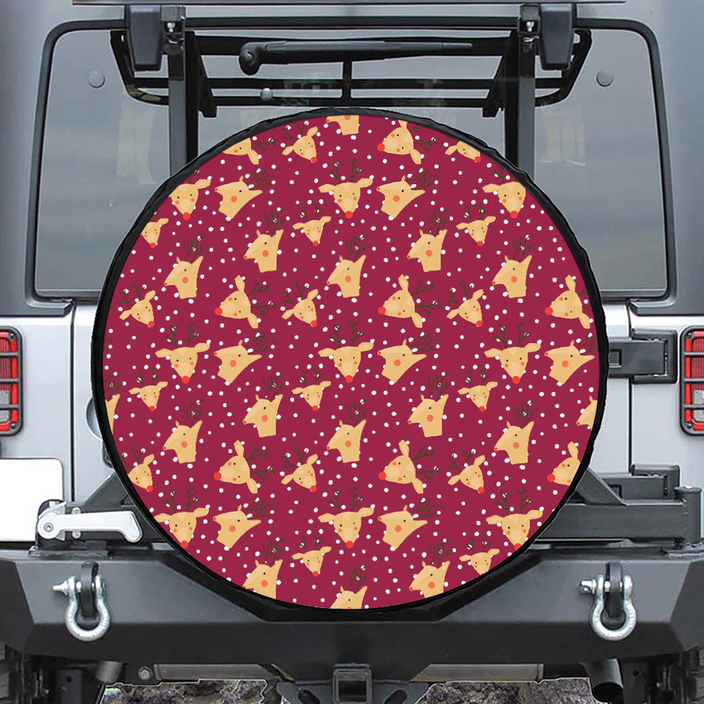 Christmas Deer Pattern Print Tire Cover