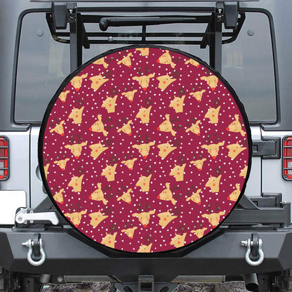Christmas Deer Pattern Print Tire Cover