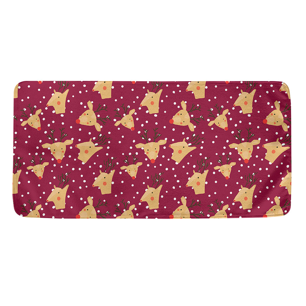 Christmas Deer Pattern Print Towel