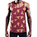 Christmas Deer Pattern Print Men's Workout Tank Top