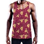 Christmas Deer Pattern Print Training Tank Top