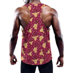 Christmas Deer Pattern Print Training Tank Top