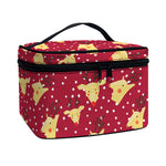 Christmas Deer Pattern Print Travel Makeup Bag