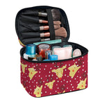 Christmas Deer Pattern Print Travel Makeup Bag