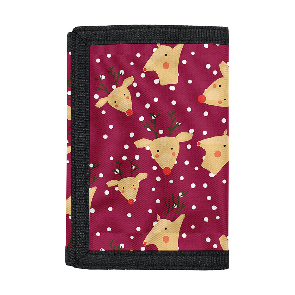 Christmas Deer Pattern Print Trifold Wallet