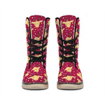 Christmas Deer Pattern Print Winter Boots